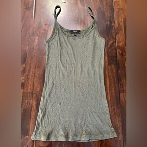 Express Olive Green Tank Top Size S‎ Shimmer Sleeveless Casual Top